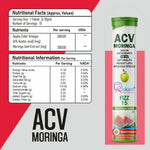 Raskam Apple Cider Vinegar (ACV) Moringa | Master Your Appetite & Boost Immunity | Natural Energy with Antioxidants | No Added Sugar | Watermelon Flavor | 15 Fizz Tablets (500mg)