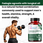 Raskam Fadogia Agrestis with Tongkat Ali Capsules, Maximum Strength, May Support athletic performance, stamina and stress tolerance, Vegan Friendly , 30 Veg Capsules