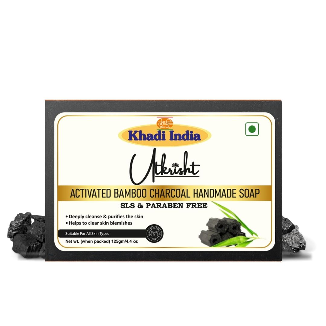 Utkrisht Khadi Charcoal Soap (125g)
