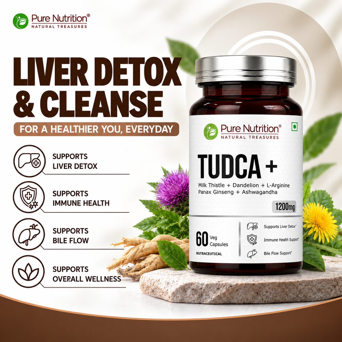 Pure nutrition TUDCA+ Capsules - 60 Capsules