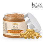 Kayee Ayurveda Sandalwood Herbal Face Scrub | Chandan Facial Exfoliator for Gentle Dead Skin Removal, Skin Polishing & Deep Cleansing | Helps Improve the Appearance of Dull & Rough-Looking Skin | Leaves Face Soft, Smooth & Naturally Radiant