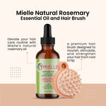 Mielle Rosemary Hair Growth & Strengthening Oil 59 ML + Super Soft Hair Brush – Anti-Dandruff, Exfoliating
