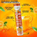 Vitaminnica Vitamin C + Zinc + D3 Effervescent Tablets - Orange Immune Support, 20 Count