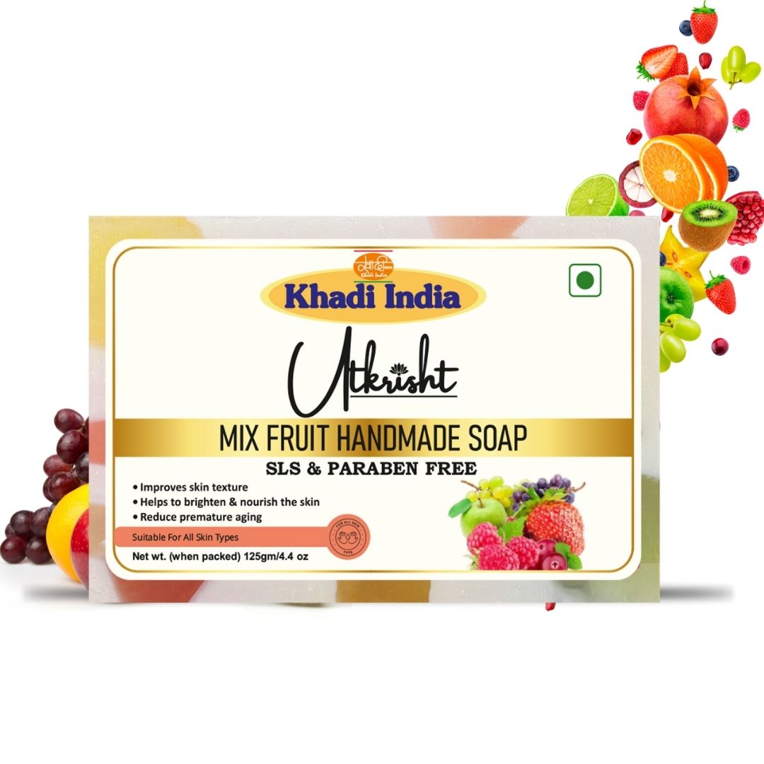 Utkrisht Khadi Mix Fruit Soap (125g)