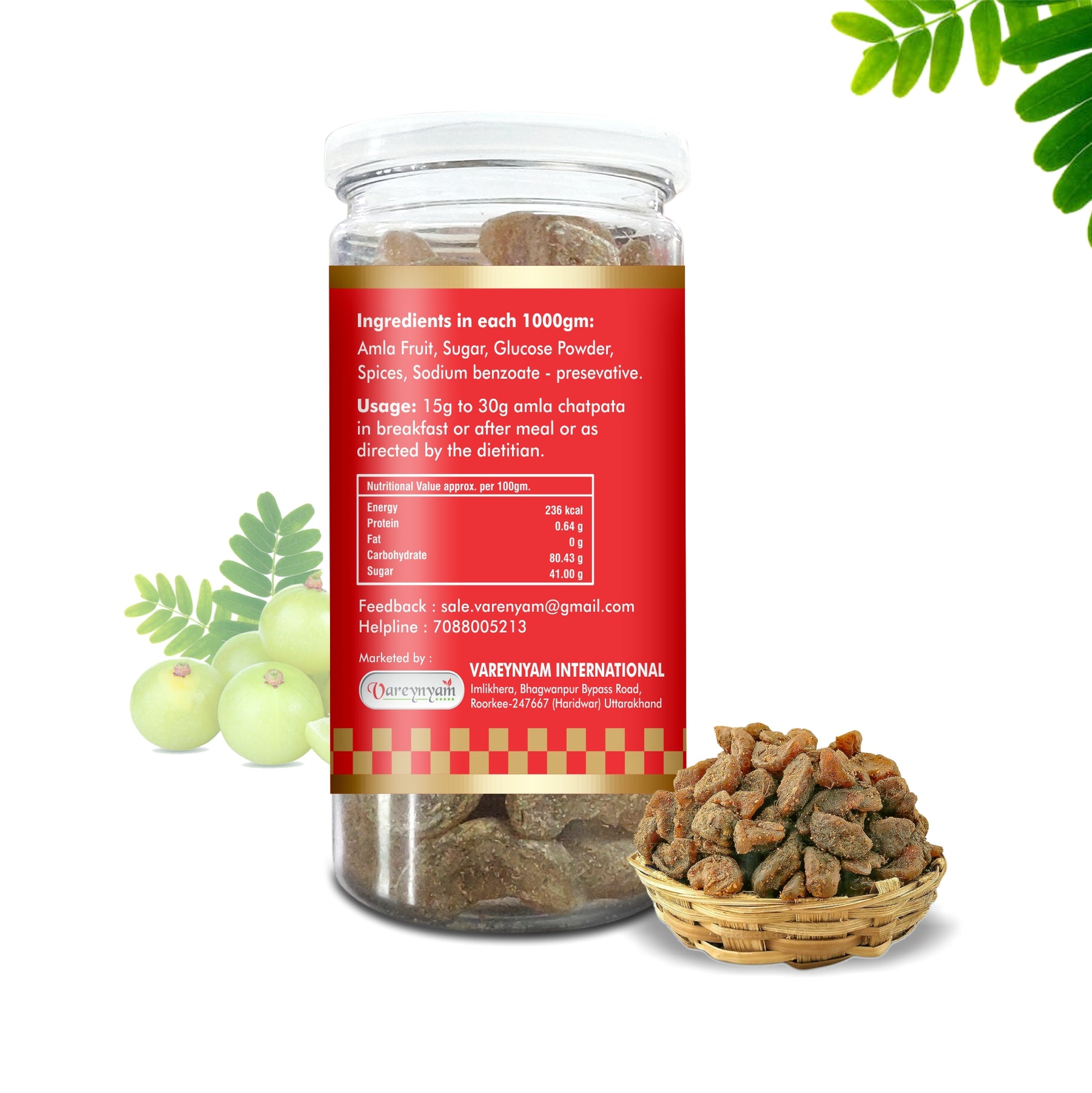 Amla Chatpata 100gm (Pack of 8) Digestive Candy for Healthy Stomach & Refreshing Taste.