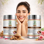 Bhudevam Naturals Khadi Rose Sandalwood Face Pack For for Skin Brightening, Cooling & Deep Cleansing- 100GM (Pack of 2)