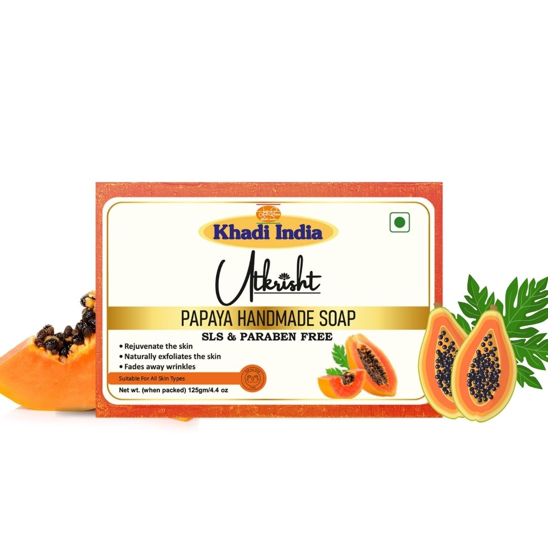 Utkrisht Khadi Papaya Soap (125g)