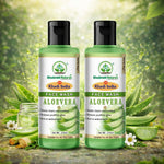 Bhudevam Naturals Khadi Aloe Vera Face Wash – Gentle Daily Cleansing for Soft & Hydrated Skin -  420ML (Pack of 2)