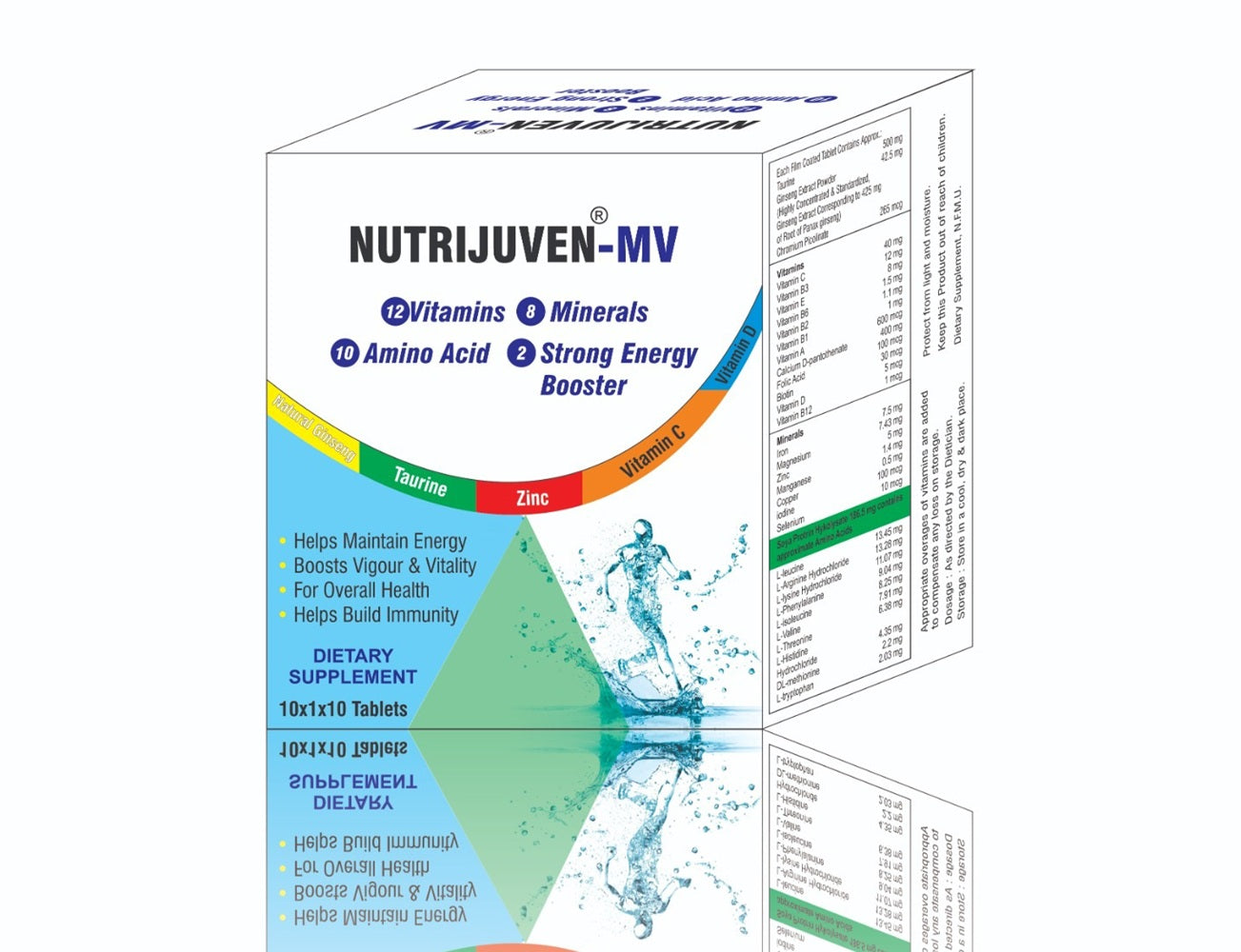 Nutrijuven MVVitamins Dietary Supplement - 10 Tablets
