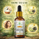 Bhudevam Naturals Khadi Eucalyptus Essential Oil for Steam Inhalation, Headache Relief & Muscle Pain - 15ML