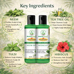Bhudevam Naturals Khadi Neem Sat Hair Shampoo – Oil Control & Anti-Itch Scalp Treatment- 420ML (Pack of 2)