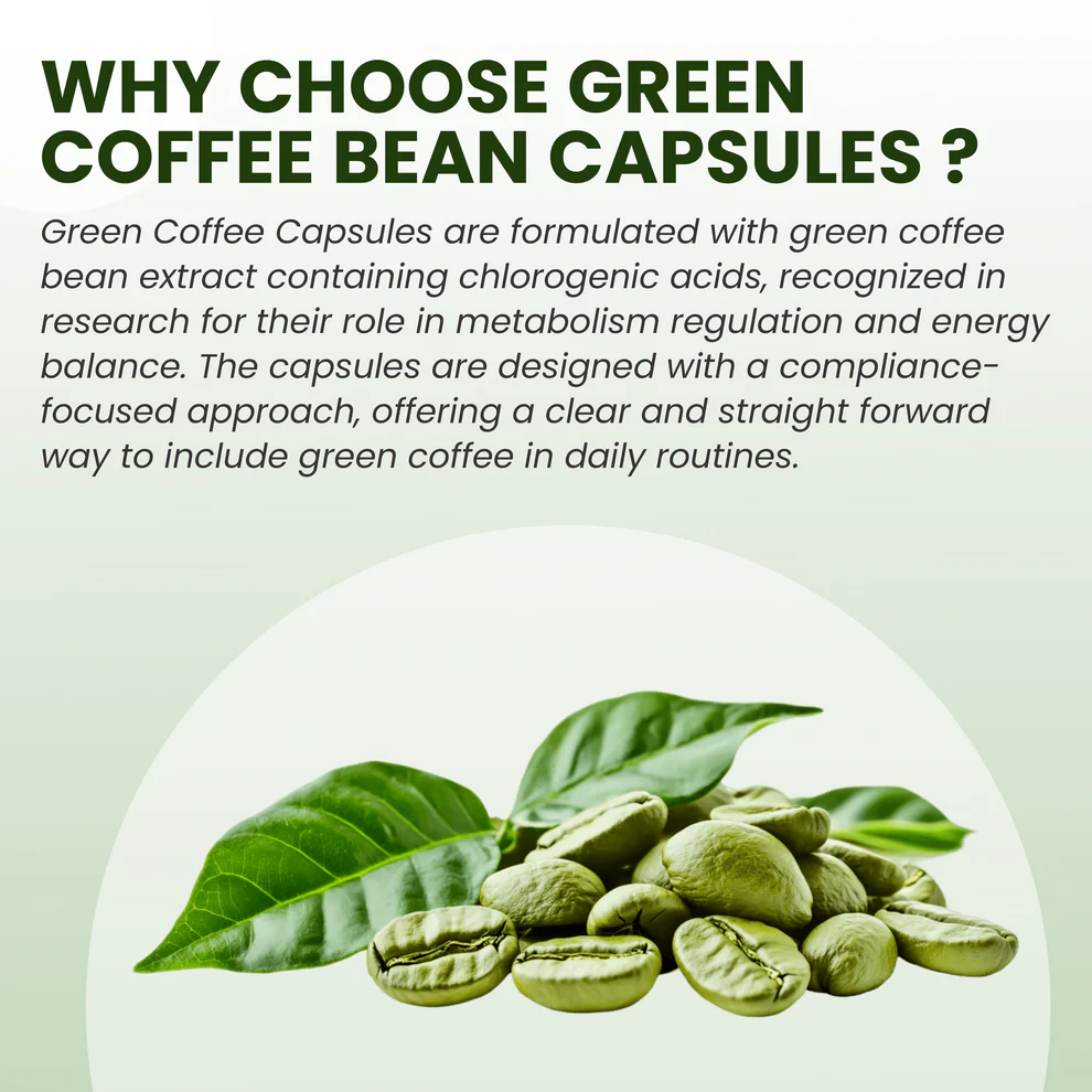 Raskam Green Coffee Bean 800 mg -60 Capsules with 50% CGA- Burns Extra Fat & Boosts Metabolism