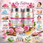 Bhudevam Naturals Khadi Herbal Rose Face Pack Skin Brightening Face Mask for Glow, Pigmentation & Deep Cleansing- 100GM (Pack of 2)
