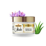 Khadi Aloe Vera Saffron Gel for Face & Skin | Hydrating & Brightening Gel for Glowing Skin | Lightweight, Non-Sticky & Non-Greasy Moisturizer | For Men & Women | 50 gm