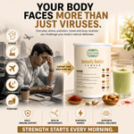 Herbs O’ Shrubs Immunity Booster Powder | Kesar Pista Flavour | Nutrition Powder | Ayurvedic Vitality Blend with Ashwagandha, Sea Buckthorn & Blue Green Algae | Vegan & Daily Immune Support,  200g