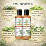 Bhudevam Naturals Khadi Rosemary & Amla Shampoo – Nourish, Repair & Smooth Hair- 420ML (Pack of 2)
