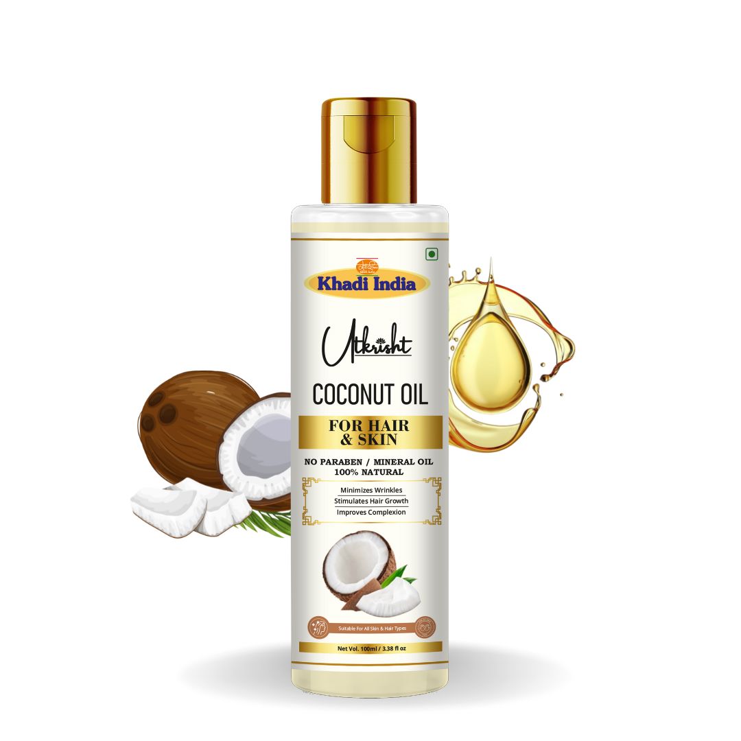 Utkrisht Khadi Coconut Oil for Hair & Skin (100ml)