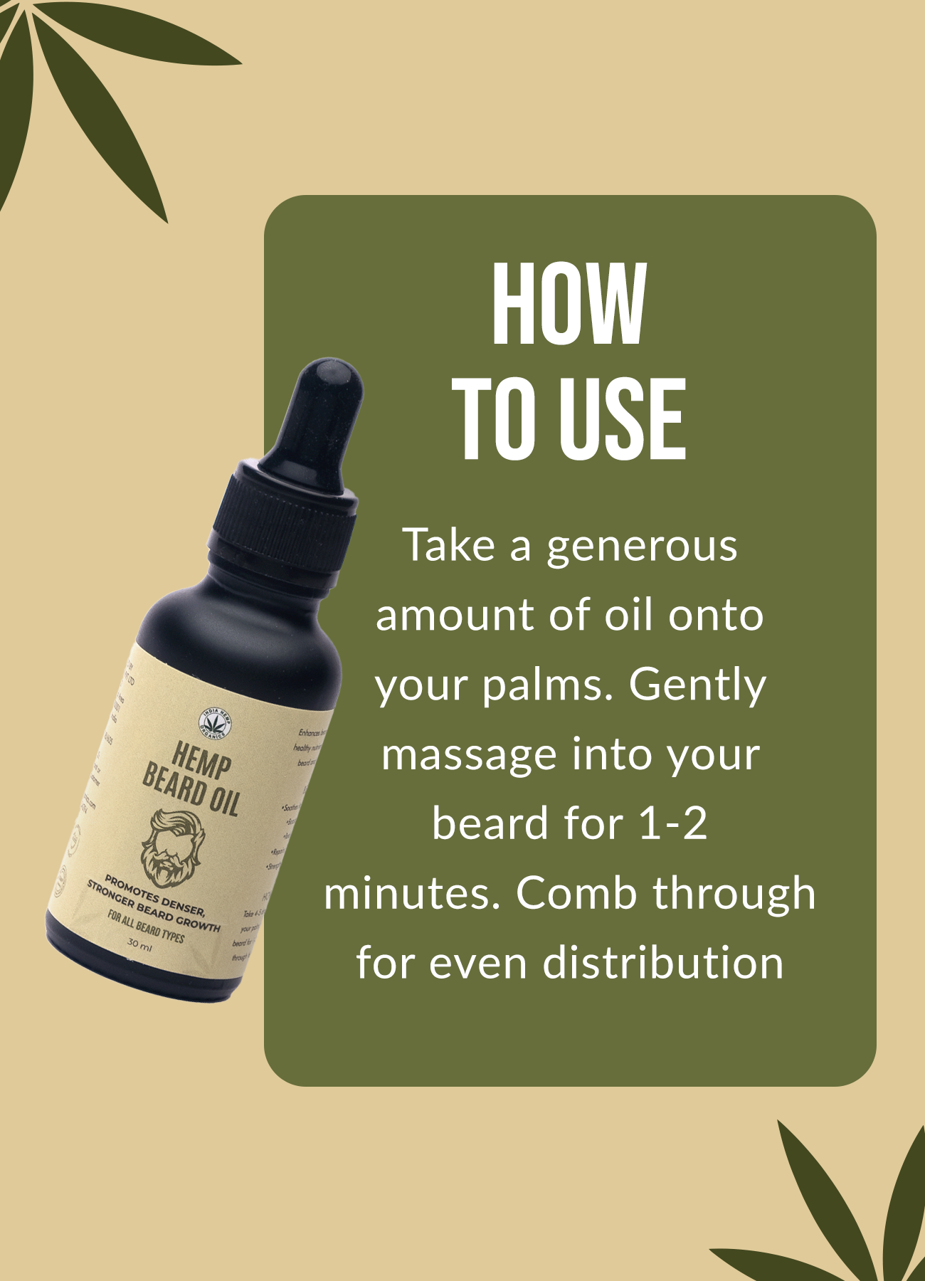 India Hemp Organics Hemp Beard Oil - 30ml