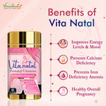 Vitaminnica Vita Natal Prenatal Capsules - Pregnancy Support for Mom & Baby, 60 Veg Count