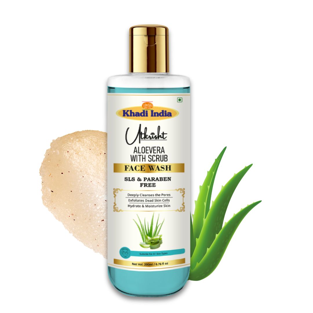 Utkrisht Khadi Aloe Vera With Scrub Face Wash (200ml)