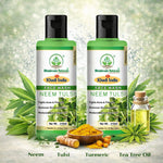 Bhudevam Naturals Khadi Neem Tulsi Face Wash for Oily & Acne-Prone Skin - 420ML (Pack of 2)