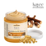 Kayee Ayurveda Sandalwood & Mulethi Face Pack for Men & Women | Herbal Facial Mask with Chandan & Licorice for Dull & Uneven-Looking Skin | Helps Remove Dirt, Excess Oil & Surface Impurities for Soft, Smooth & Radiant-Looking Skin
