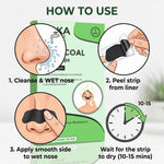 Arka Pure Life Charcoal Nose Strips – Deep Cleansing Pore Strips for Blackhead & Sebum Removal – 3 Strips
