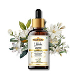 Khadi Jasmine Essential Oil | Pure & Natural Jasmine Oil for Face & Skin Care | Floral Essential Oil for Glowing-Looking Skin, Aromatherapy & Relaxation | 15 ml