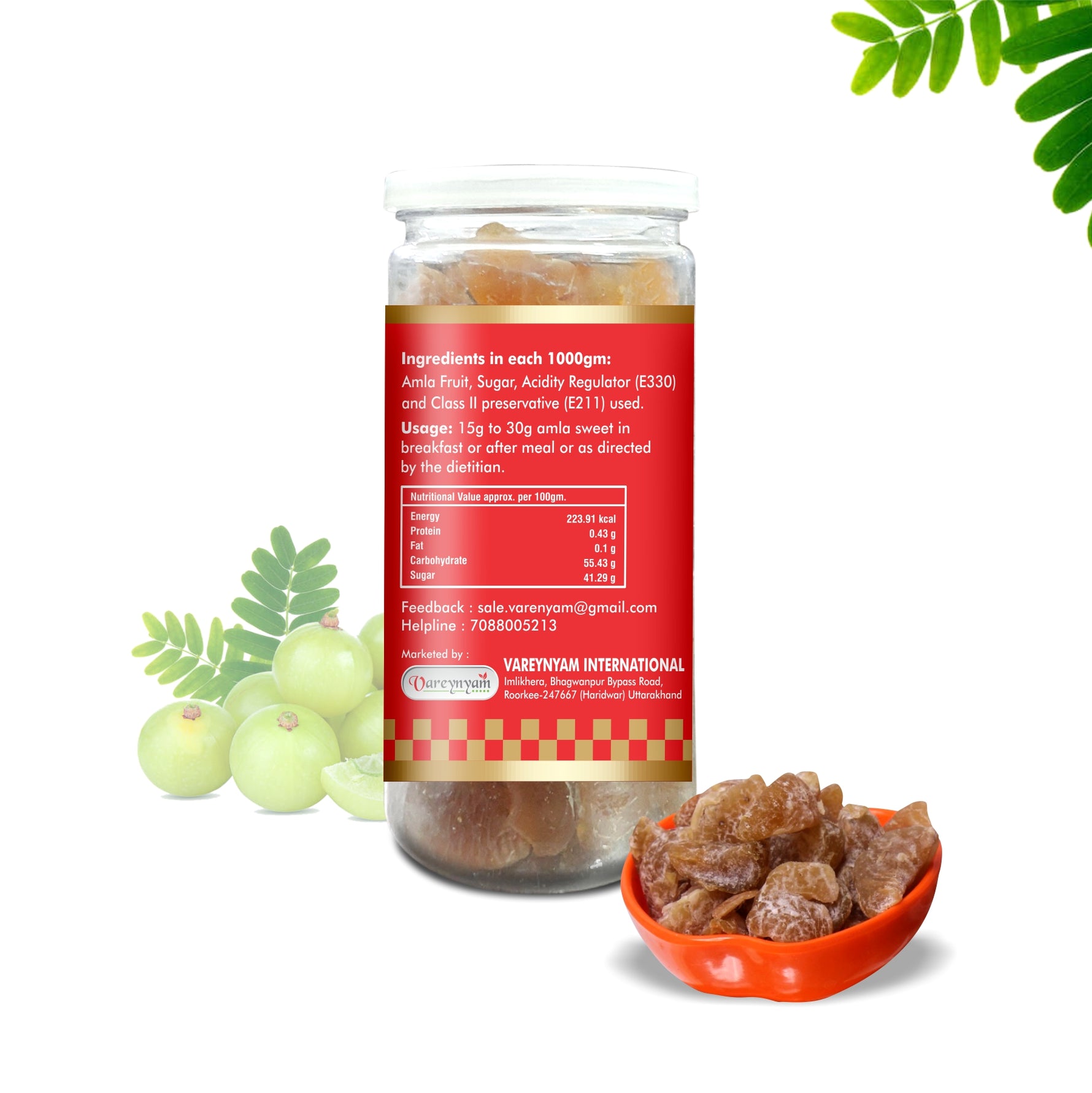Amla Sweet Candy 100gm (Pack of 8 )– Sweet & Tangy Indian Gooseberry Snack Digestive Wellness.