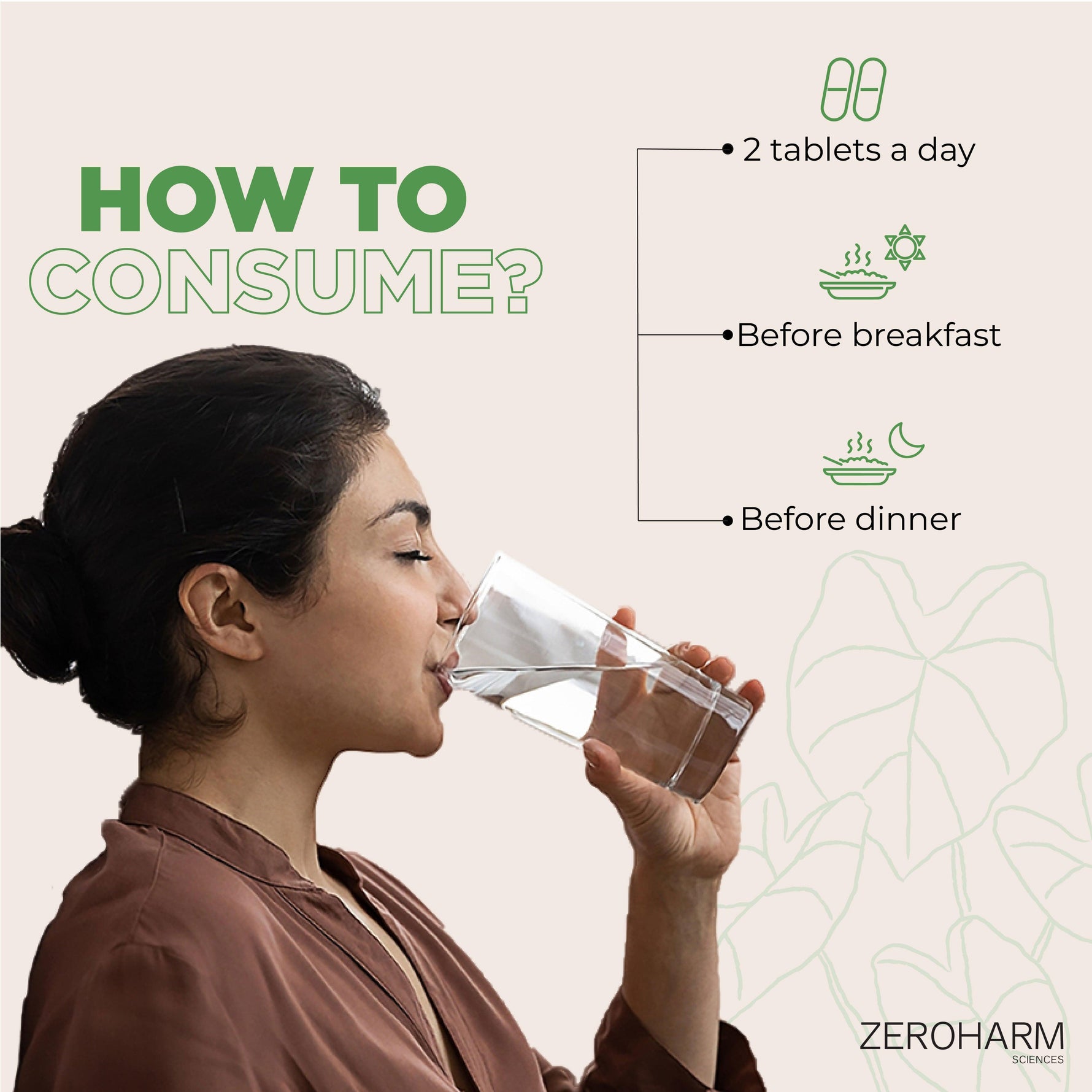 ZEROHARM Holistic Shatavari Tablet - Supports Lactation (Breast Milk), Hormonal Balance, Reproductive Health, Immunity & Stress Relief - Ayurvedic Wellness for Women - Nano Formulated 60 Veg Tablets