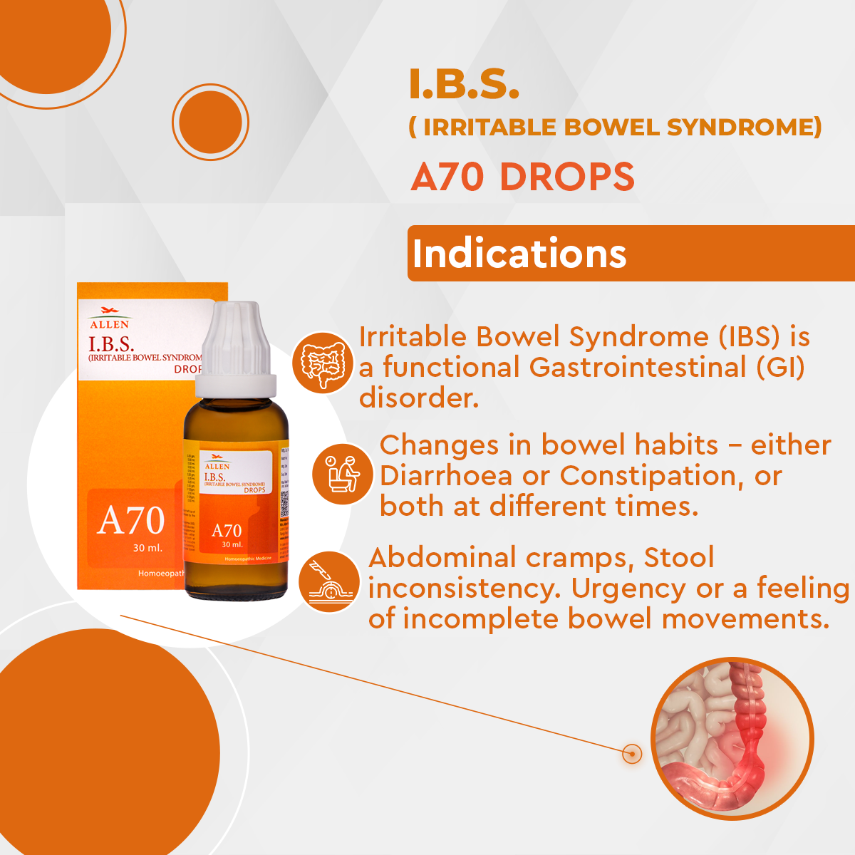 Allen A70 I.B.S.(Irritable Bowel Syndrome) Drop - Pack of 2