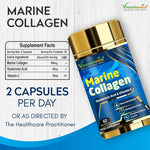 Vitaminnica Marine Collagen Capsules - Hydrolyzed Peptides for Skin, Hair & Joints, 60 Count