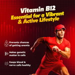 Vitaminnica Vitamin B12 Tablets - High Strength Energy Production & Nervous System Support, 180 Count