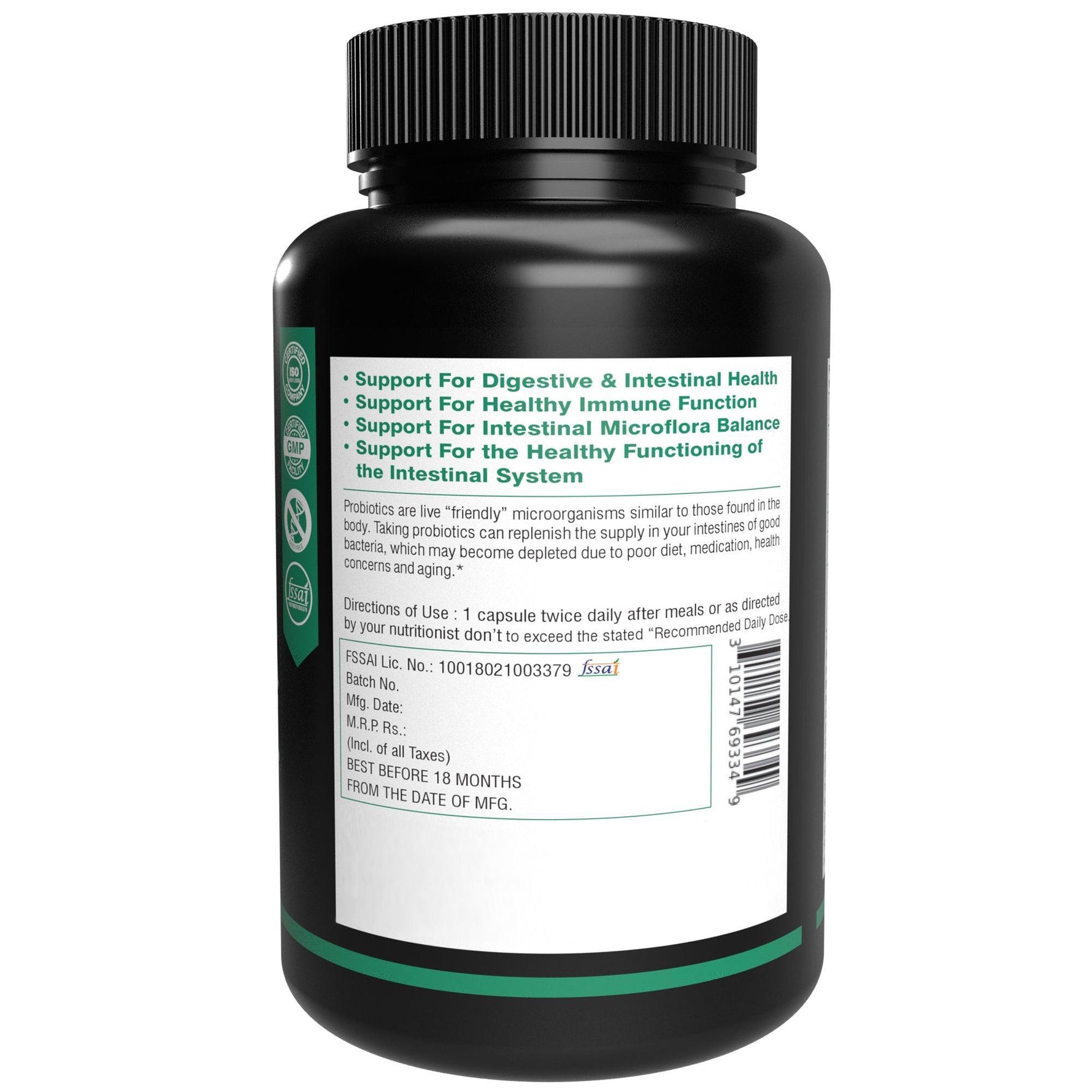 NutritJet Prebiotics with Probiotics Capsule - 60 Capsules