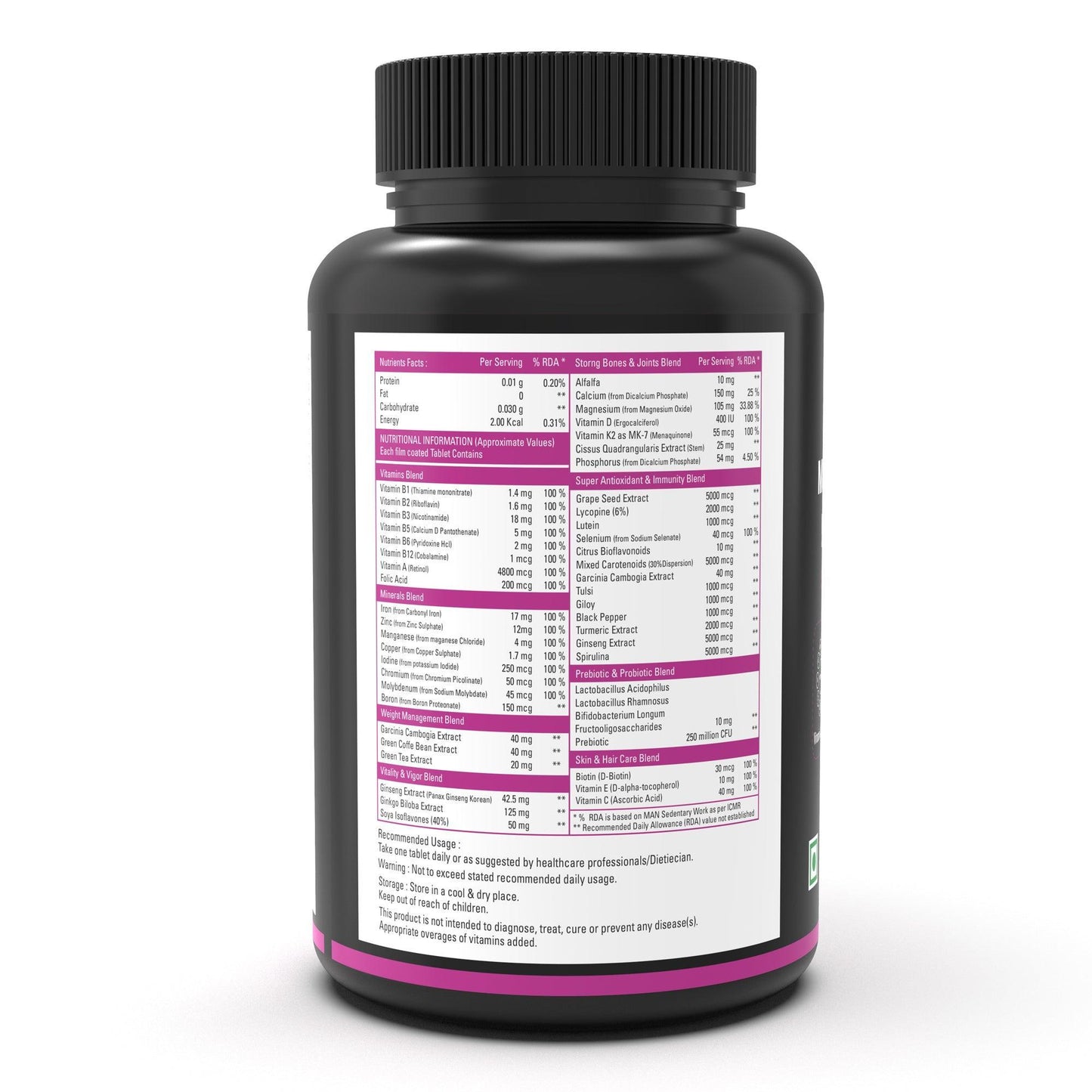 NutritJet Multivitamins for Women Tablet - 60 Tablets