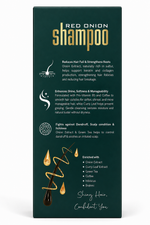 Herbs O' Shrubs Onion Strength & Shine Shampoo with Ayurvedic Ingredients | Onion, Coffee, Brahmi, Hibiscus, Green Tea & Curry Leaf | Gentle Daily Hair Cleanser for All Hair Types, 250 ml