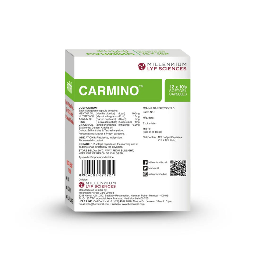 Millennium Herbal Care Carmino Soft Gel Capsule - 120 Capsules