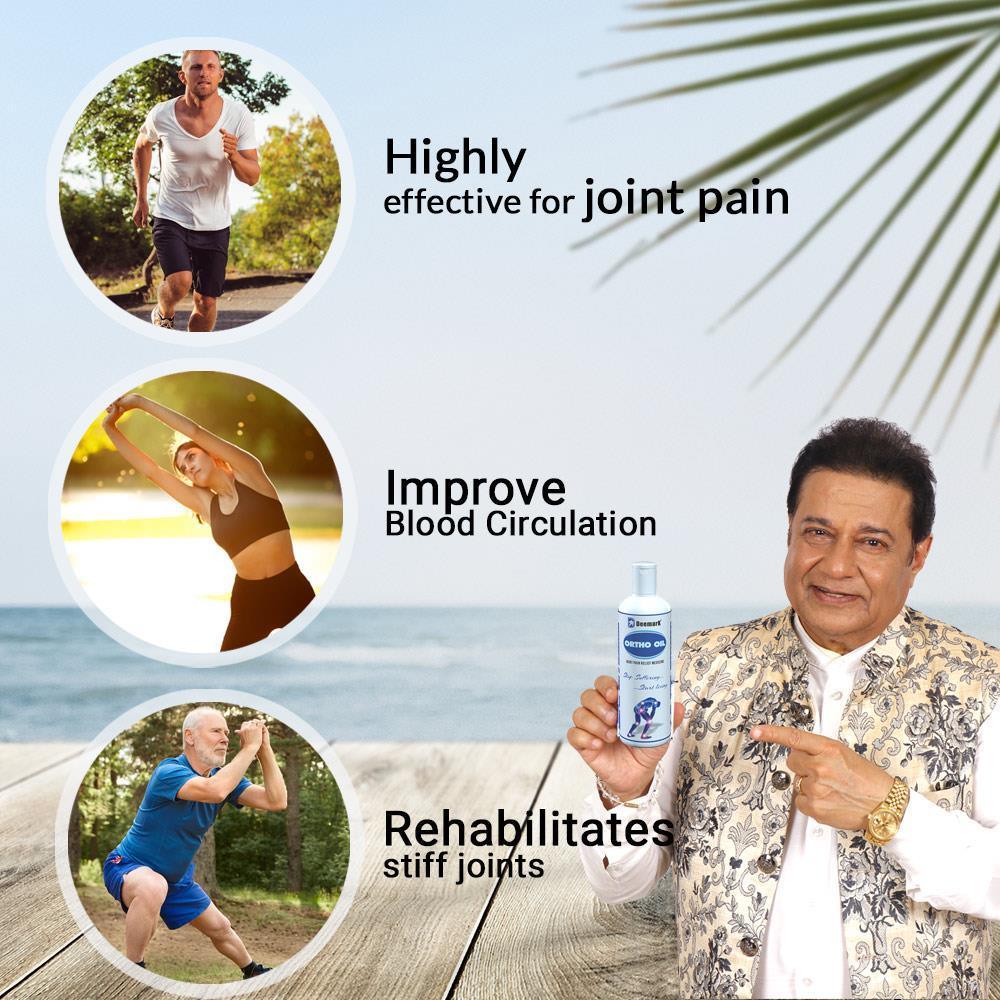Deemark Ortho Balm & Oil Pain Relief for Joint and Muscle Pain (50gm Balm & 50ml Oil)