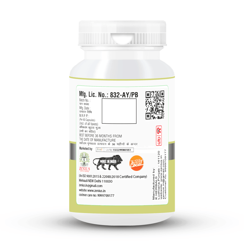 Zenius Spirulina Tablet - Nutrient-Rich Spirulina Tablets for Detoxification, Energy, and Immunity - 60 Tablets