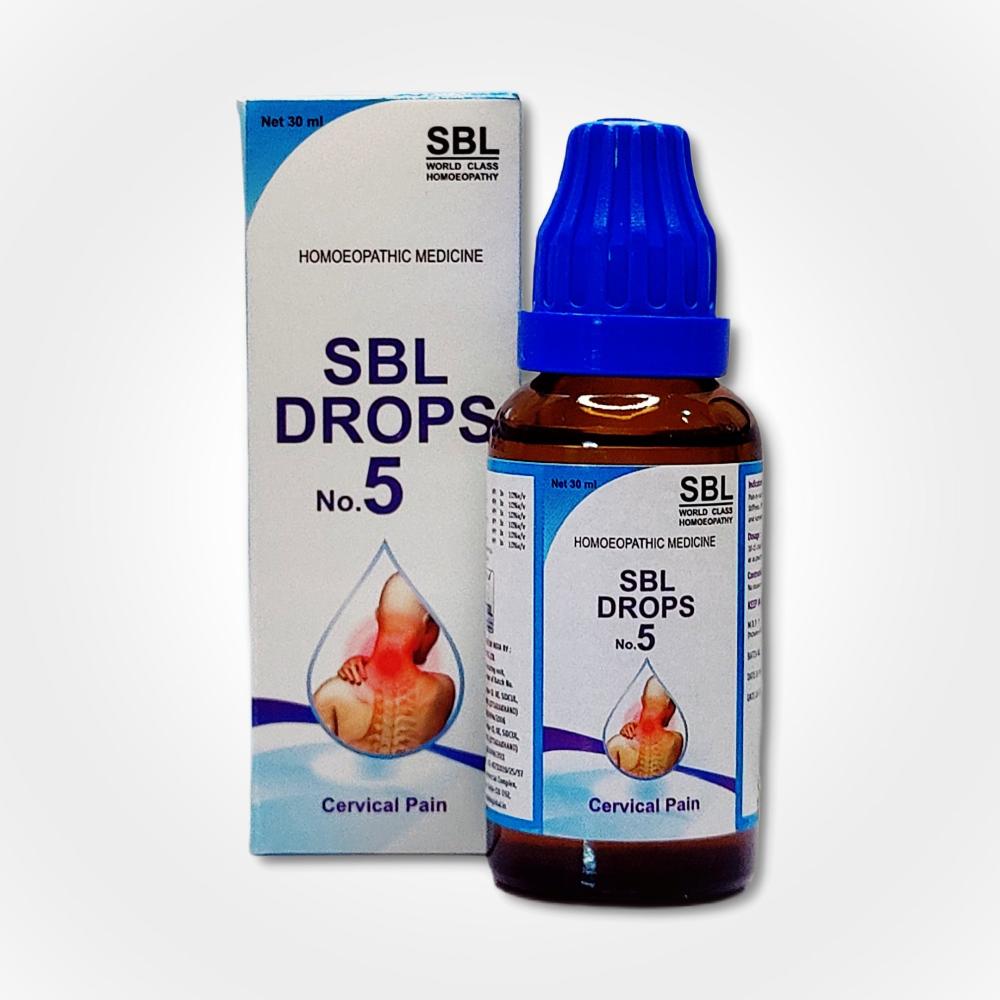 SBL Drops No. 5 (For Cervical Pain) - 30ml - Pack of 2