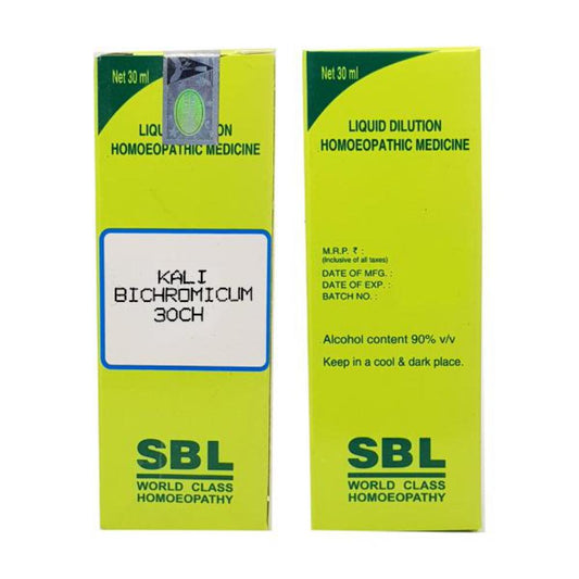SBL Kali Bichromicum Dilution 30 CH - 30ml - Pack of 2