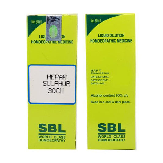 SBL Hepar Sulphur Dilution 30 CH - 30ml - Pack of 2