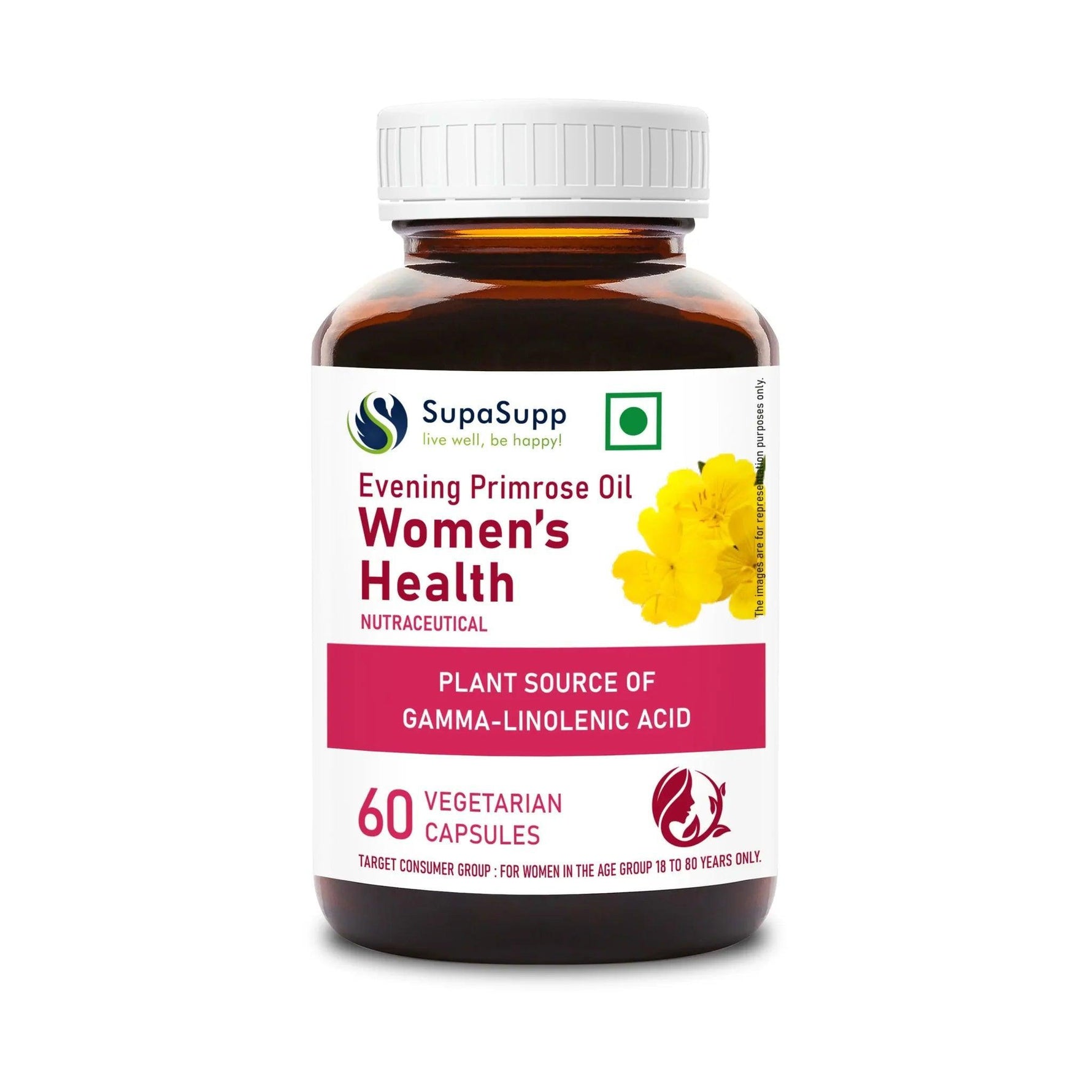 Sri Sri Tattva Supasupp Evening Primrose Oil - Women's Health Veg Capsule