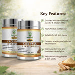 Bhudevam Naturals Khadi Sandalwood Face Pack for Skin Brightening & Glow- 100GM (Pack of 2)