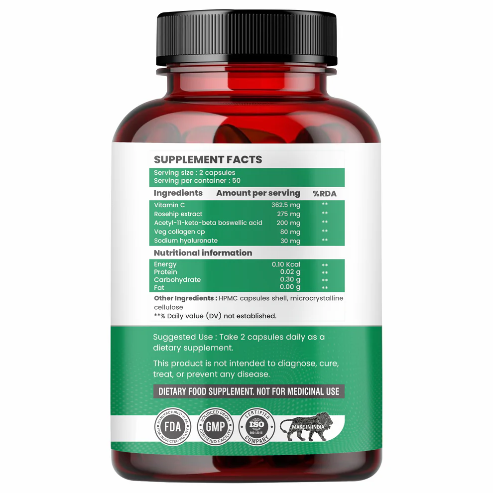 Raskam Joints - 100 Capsules - Cartilage Joint and Bone Health