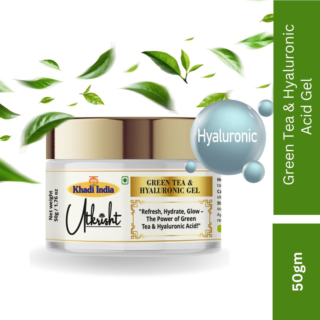 Khadi Green Tea Face Gel for Oily Skin | Oil Control, Pore Care & Skin Soothing Gel | Hydrating, Lightweight & Non-Sticky Face Moisturizer | For Men & Women | 50 gm