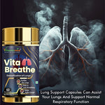 Vitaminnica Vita Breathe Lung Detox Capsules - Respiratory Support & Lung Detox Cleanse, 60 Veg Count