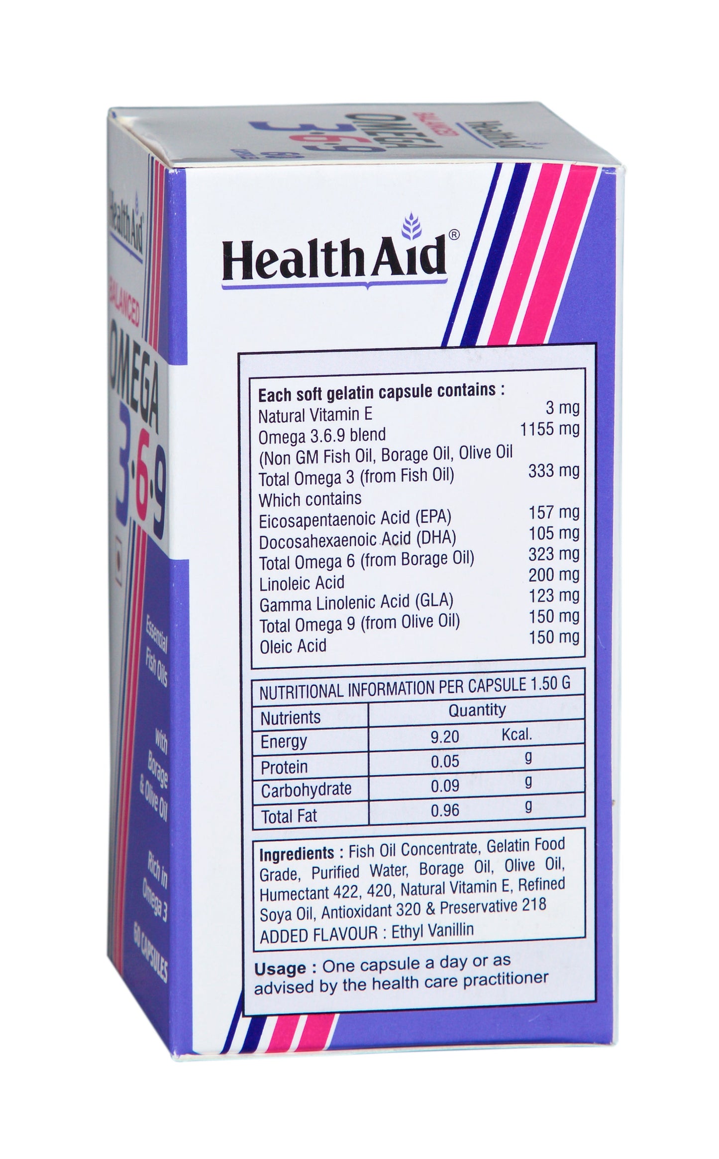 HealthAid Balanced Omega 3,6,9 Capsule - 60 Capsule