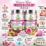 Bhudevam Naturals Khadi Herbal Rose Face Pack Skin Brightening Face Mask for Glow, Pigmentation & Deep Cleansing- 100GM (Pack of 2)