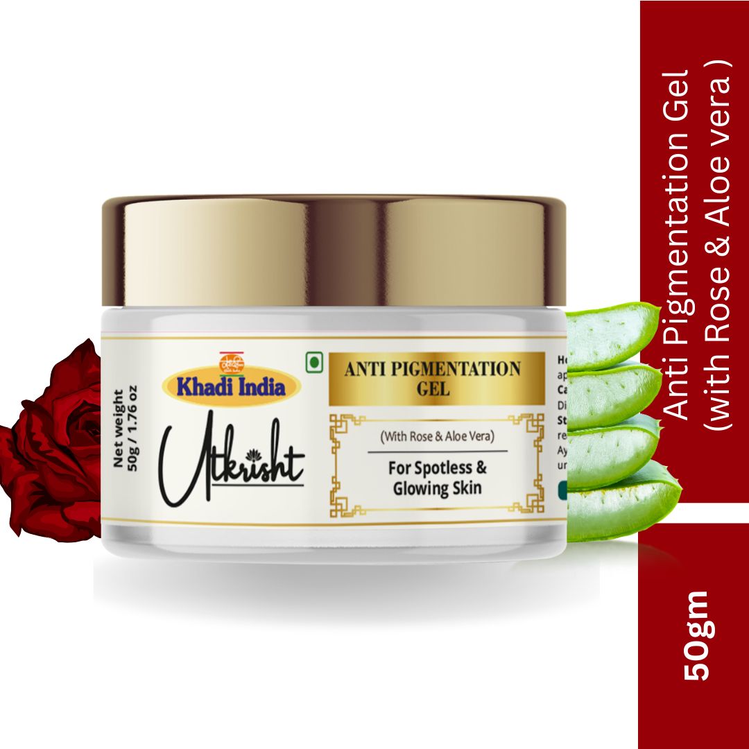 Khadi Anti Pigmentation Face Gel for Dark Spots & Blemishes | Brightening Gel for Uneven Skin Tone | Hydrating & Skin Smoothing Face Gel | For Men & Women | 50 gm